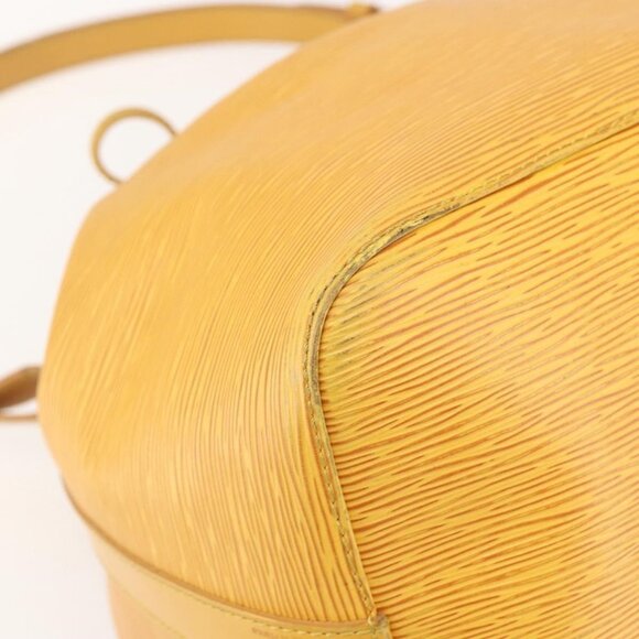 Authentic LOUIS VUITTON Epi Petit Noe Shoulder Bag Yellow M44109 LV - Picture 3 of 16